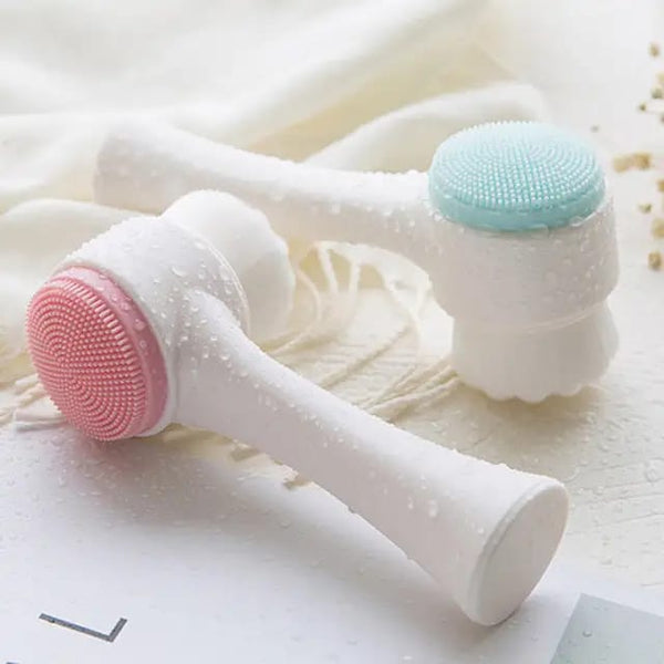 Dual-Sided Soft Silicone Facial Cleansing Brush – Deep Clean & Gentle Exfoliation