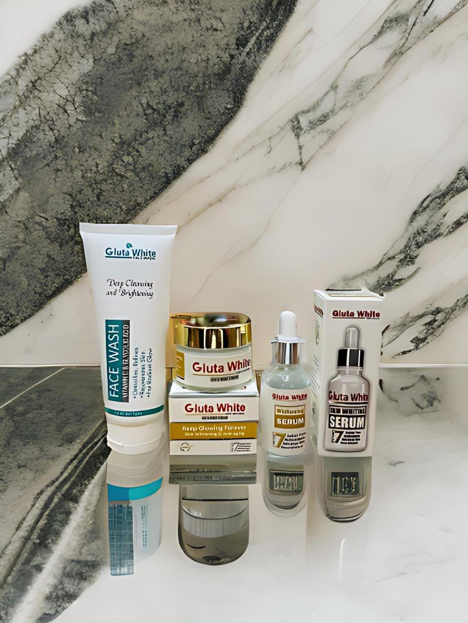 Gluta White Deep Glowing & Brightening Skincare Set | Vitamin & Antioxidant Formula