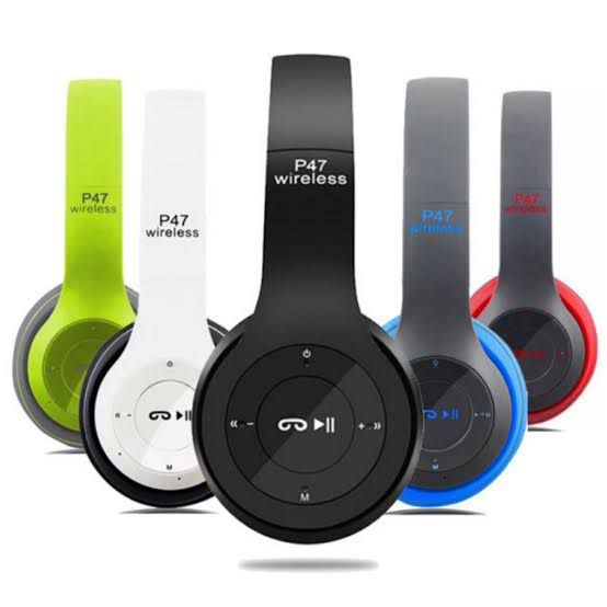 P47 Wireless Bluetooth On-Ear Headphones - Foldable & Colorful