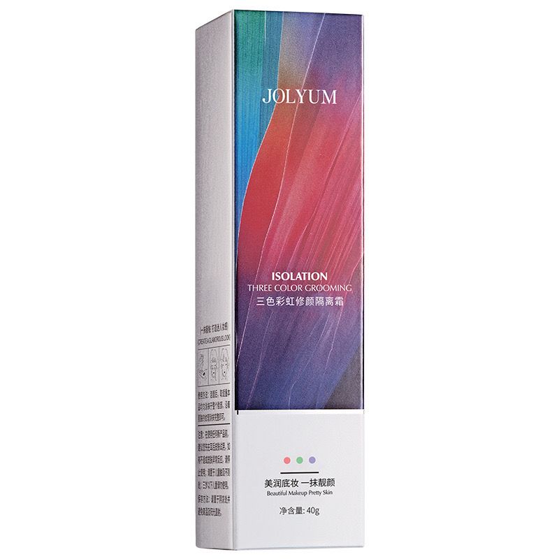 JOMTAM/JOLYUM Three-Color Rainbow Makeup Isolation Cream | Hydrating Color Correcting Primer