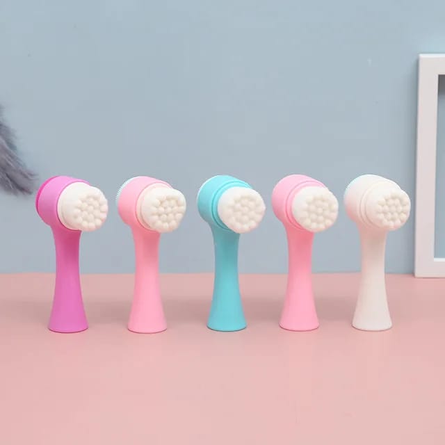 Dual-Sided Soft Silicone Facial Cleansing Brush – Deep Clean & Gentle Exfoliation