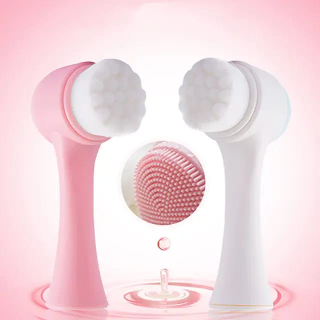 Dual-Sided Soft Silicone Facial Cleansing Brush – Deep Clean & Gentle Exfoliation