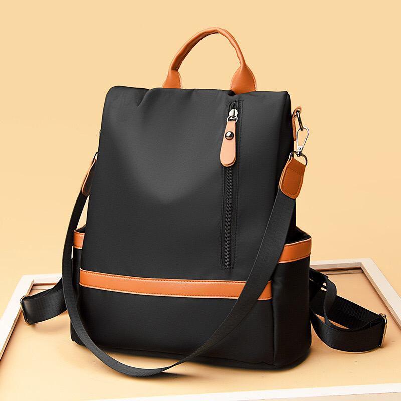 Stylish Black & Tan Convertible Backpack - Everyday Chic