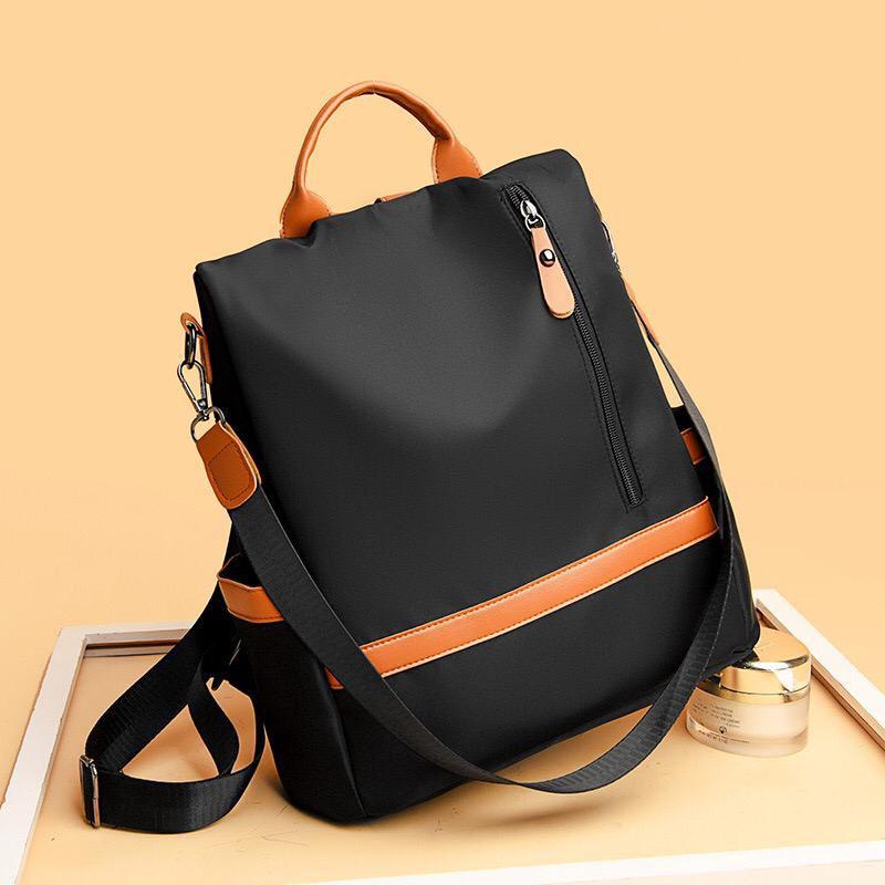 Stylish Black & Tan Convertible Backpack - Everyday Chic