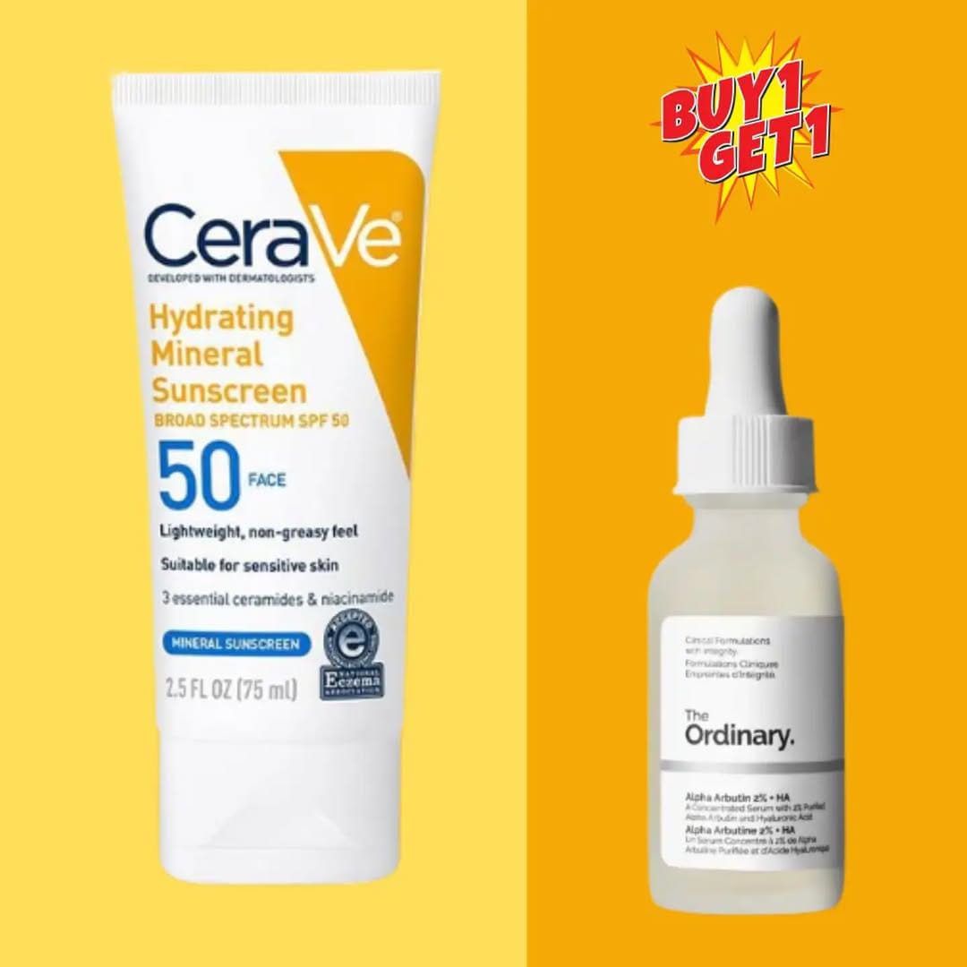 BOGO Skincare Deal: CeraVe Sunscreen + The Ordinary Brightening Serum